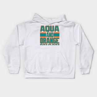 Miami LYFE Aqua and Orange Football Colors! Kids Hoodie